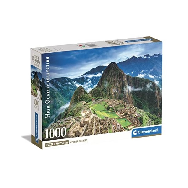 Clementoni Collection Machu Picchu-1000 Pièces-Puzzle, Divertissement pour Adultes-Fabriqué en Italie, 39770