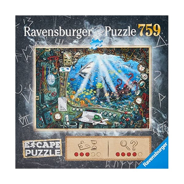 Ravensburger 759 pièces Escape Puzzle sous leau Submarine Adulte, 4005556199594, Autre