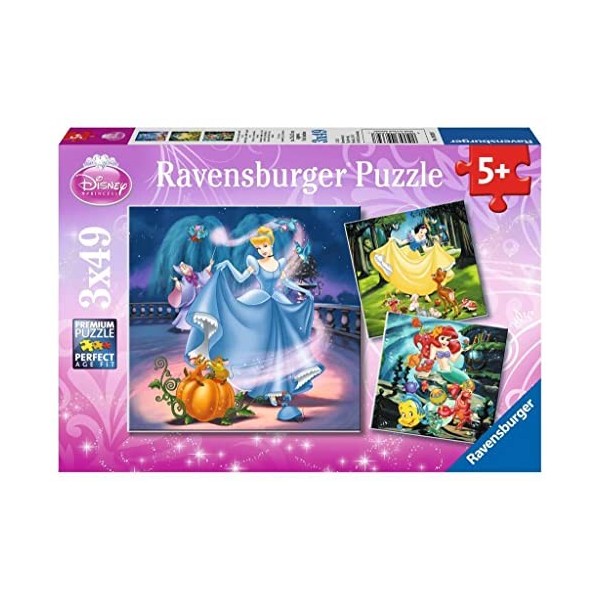 Ravensburger - Puzzle enfant - Disney Princess - 3X49 Pièces