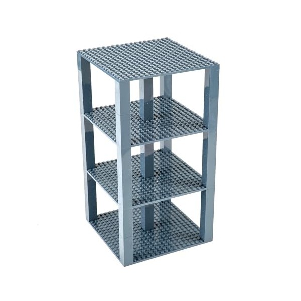 Strictly Briks Lot de 4 plaques de Base - avec Briques Stackers 2x2 améliorées - de qualité - pour Construire Une Tour - Comp