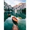 Nathan - Puzzle 500 pièces - Les barques du lac de Braies, Italie - Adultes et enfants dès 12 ans - Puzzle de qualité supérie