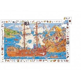 Djeco - 79981 - Puzzle Observation - Les Pirates - 100 Pièces