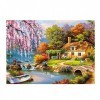 Puzzle 1000 Pièces Adultes Peinture à huile Paysage Rural Maison de Campagne Jouets Cadeaux éducatifs Pour les Vacances Pour 