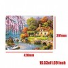 Puzzle 1000 Pièces Adultes Peinture à huile Paysage Rural Maison de Campagne Jouets Cadeaux éducatifs Pour les Vacances Pour 