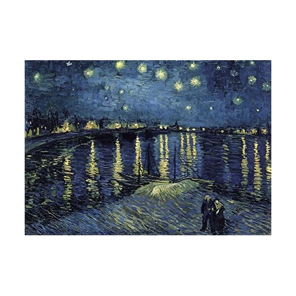 Ravensburger - Puzzle Adulte - Puzzle 1000 p - Art collection - La nuit étoilée sur le Rhône - Vincent Van Gogh - 15614