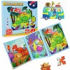 Jouet Puzzle en magnétiqu,Livre de Puzzle Assorti,Jeu de Puzzle Interactif,3 Intensités Jouets Montessori Enfant,Convient pou