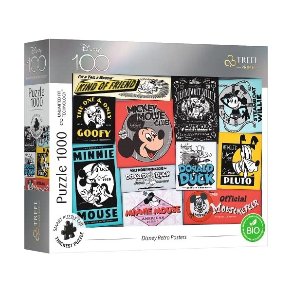Trefl- Carton Le Plus épais, Bio, Mickey Mouse, Divertissement Créatif pour Adultes et Enfants à partir de 12 Ans Puzzle, 107