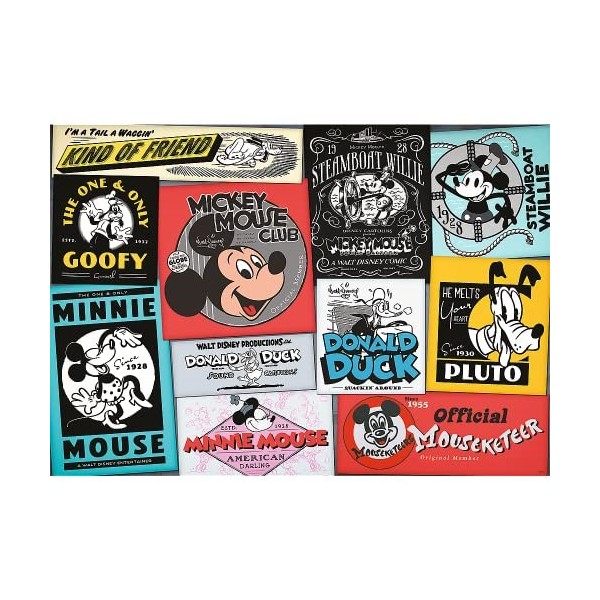 Trefl- Carton Le Plus épais, Bio, Mickey Mouse, Divertissement Créatif pour Adultes et Enfants à partir de 12 Ans Puzzle, 107
