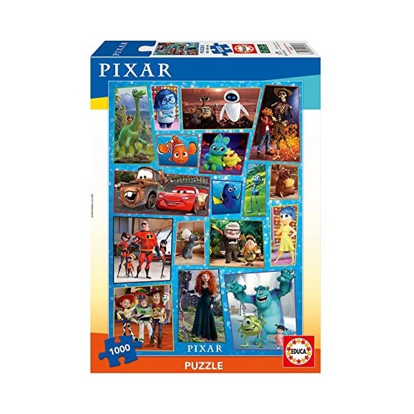 Educa - Disney Pixar. Puzzle 1000 pièces. Comprend Fix Puzzle Tail pour laccrocher Une Fois lassemblage terminé. À partir d
