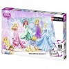 Nathan - Puzzle Enfant - 100 pièces - Princesses étincelantes - Disney Princesses - Fille ou garçon dès 6 ans - Puzzle de qua