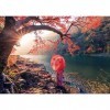 Educa - Puzzle de 1000 pièces pour Adultes | Lever De Soleil sur Le Fleuve Katsura, Japon. Comprend Fix Puzzle Tail pour lac