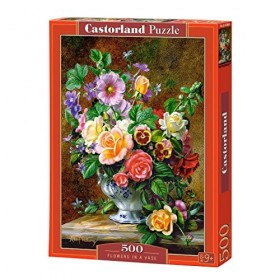 Castorland- Flowers in a Vase Puzzle 500 pièces, B-52868, Multicolore, 35 x 25 x 5 cm