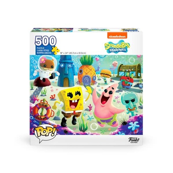 Pop ! Puzzles Bob léponge - 500 pièces - 45.7cm x 61 cm - Anglais