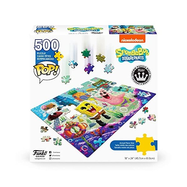 Pop ! Puzzles Bob léponge - 500 pièces - 45.7cm x 61 cm - Anglais