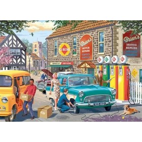Jumbo-La Station Essence Puzzle, 11321, Multicolor