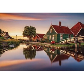 Clementoni - Zaanse Schans - Puzzle de 1500 Pièces - Jeu de Patience et de Réflexion - Format Paysage - Image Net - 59,2 x 84