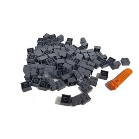 LEGO Classic 100 pièces 2 x 2 Pierres 3003 avec séparateur de Pierres Gris foncé .