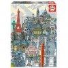 Educa - Paris, Carlo Stanga | Puzzle de 1000 pièces | Mesure approximative: 68 x 48 cm | Inclut Fix Puzzle pour accrocher Le 