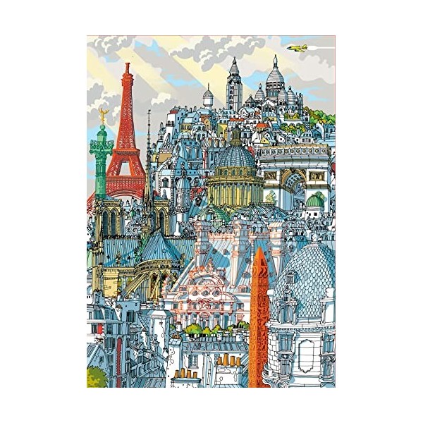 Educa - Paris, Carlo Stanga | Puzzle de 1000 pièces | Mesure approximative: 68 x 48 cm | Inclut Fix Puzzle pour accrocher Le 