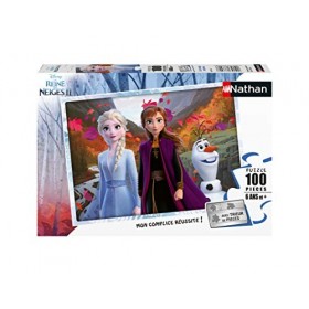 Nathan - Puzzle Enfant - 100 pièces - Un monde magique - Disney La Reine des Neiges 2 - Fille ou garçon dès 6 ans - Puzzle de