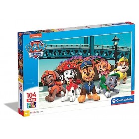 Clementoni Paw Patrol PatPatrouille-104 Maxi pièces-Puzzle Enfant-fabriqué en Italie, 4 Ans et Plus, 23755