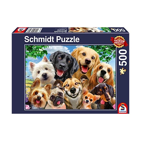 Schmidt, Dog Selfie Puzzle - 500pc, Puzzle, Ages 12+, 1 Players