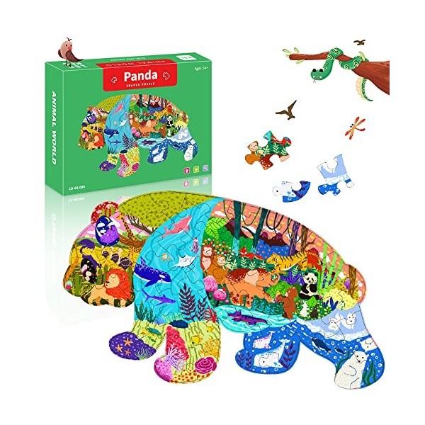 Puzzle Ocean World pour Enfants,Puzzle Animaux pour Enfants,Jouet Puzzles pour Enfant,Jouet Éducatif Parfait pour Garçons Fil