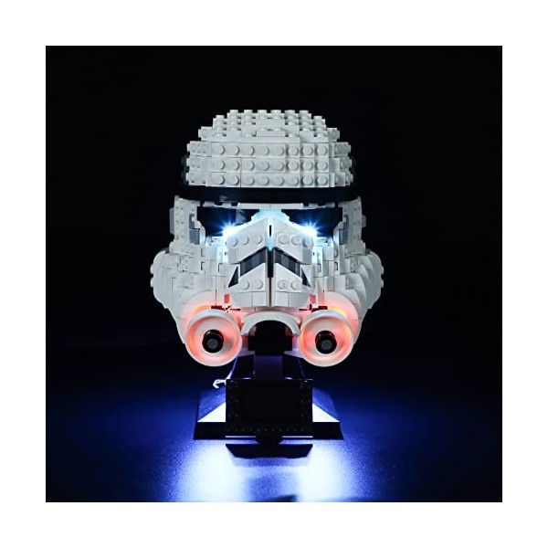 GEAMENT Jeu De Lumières Compatible avec Lego Casque de Stormtrooper Stormtrooper Helmet - Kit Déclairage LED pour Star War