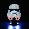 GEAMENT Jeu De Lumières Compatible avec Lego Casque de Stormtrooper Stormtrooper Helmet - Kit Déclairage LED pour Star War