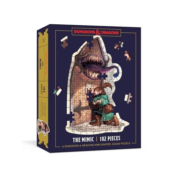 Dungeons & Dragons Mini Shaped Jigsaw Puzzle: The Mimic Edition: 102-Piece Collectible Puzzle for All Ages