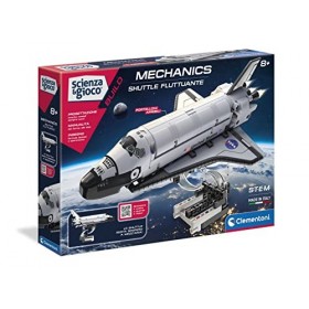 Clementoni - Science Build Flottant-Set Constructions Enfants, Atelier Mécanique, Jeu Scientifique 8 Ans, Navette modèle, Man