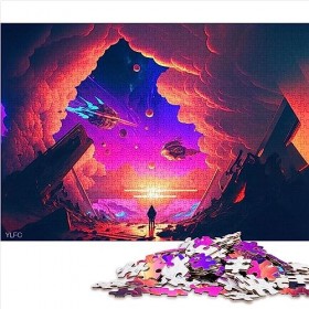 Puzzle pour Adultes Gaming Art néon Puzzles pour Adultes 1000 Puzzles en Carton pour Adultes Cadeaux danniversaire de Noël e