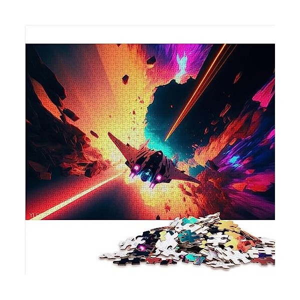 Puzzle pour Adultes Gaming Art néon Puzzles pour Adultes 1000 Puzzles en Carton pour Adultes Cadeaux danniversaire de Noël e