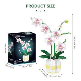 Jooheli Orchidée Blocs de Construction, Blocs de Construction pour Les Fleurs, Jeu de Briques de Fleurs, Jeux de Construction