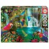 Educa - Puzzle de 1000 pièces pour Adultes | Perroquets Tropicaux. Comprend Fix Puzzle Tail pour laccrocher Une Fois lassem