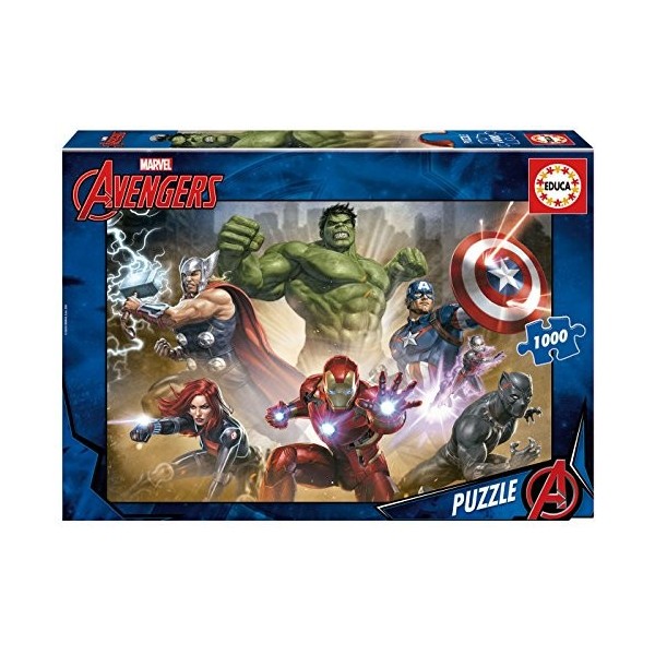 Educa - Puzzle de 1000 pièces pour Adultes | Avengers. Comprend Fix Puzzle Tail pour laccrocher Une Fois lassemblage termin