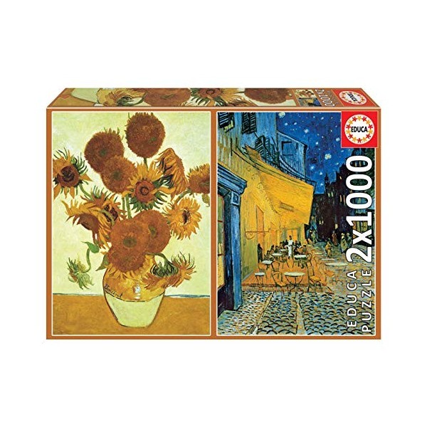 Educa - 2x1000 Van Gogh. Comprend Fix Puzzle Tail pour laccrocher Une Fois lassemblage terminé. À partir de 14 Ans 18491 