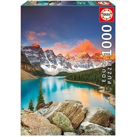 Educa - Puzzle de 1000 pièces pour Adultes | Lac Moraine, Banff National Park, Canada. Comprend Fix Puzzle Tail pour laccroc