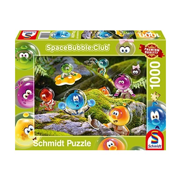 Schmidt Spiele 59942 Space Bubble Club, Arrival in The Moss Forest, 1000 Piece Jigsaw Puzzle, Multicolore