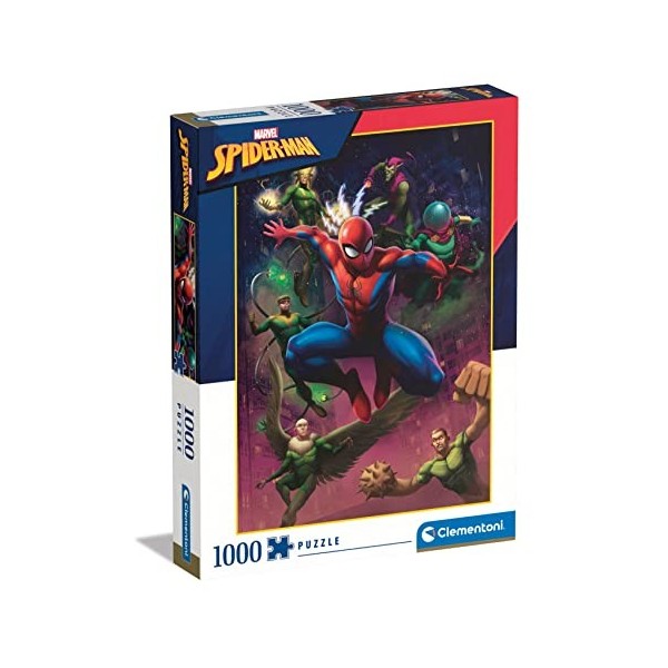 Clementoni Spiderman Illustrated-1000 Pièces-Puzzle, Divertissement pour Adultes-Fabriqué en Italie, 39742