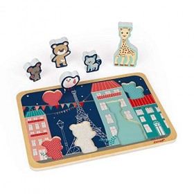 Janod J09508 Wood Sophie La Girafe Chunky Puzzle, 5 Pieces
