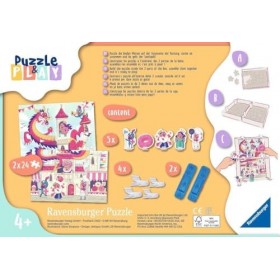 Ravensburger - Puzzle&Play - 2x24 pièces - Le royaume des donuts - Pour enfants dès 4 ans - Puzzle de qualité supérieure - Ca