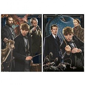 Educa - Puzzle Fantastic Beasts | Lot de 2 Puzzles de 500 pièces chacun. Taille assemblée : 34 x 48 cm. Comprend la Colle Fix