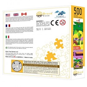 Brain Tree - Lockdown 500 Piece Puzzles for Adults: With Droplet Technology for Anti Glare & Soft Touch