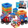 AOUVT 56 Pcs Ensemble de Blocs de Construction Magnétiques，Jouets de Blocs de Construction Magnétiques，Jouets de Construction