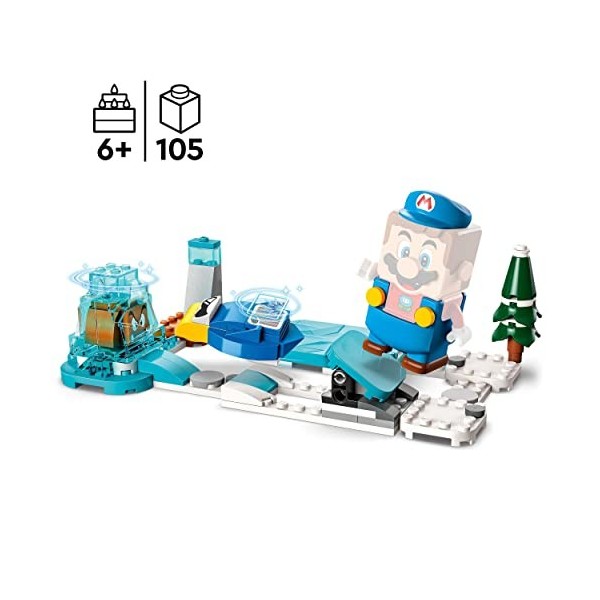 LEGO Super Mario 71415 Ensemble DExtension Costume De Mario De Glace Et Monde Glacé, Jouet Ã€ Collectionner avec Figurines E