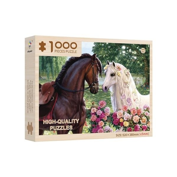 Onlynery Casse-tête 1000, Scène chaleureuse de Mariage de Noël Puzzle de Grande pièce, Décorations de Maison Mignonnes, Puzzl