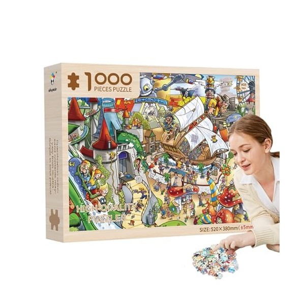 Onlynery Casse-tête 1000, Scène chaleureuse de Mariage de Noël Puzzle de Grande pièce, Décorations de Maison Mignonnes, Puzzl