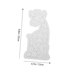 ibasenice 8 Ensembles Puzzle Girafe Puzzles De Noël Trier Et Empiler Les Jouets Puzzles danimaux Puzzle Vierge Bricolage Art