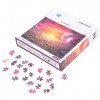 Cosiki Puzzle, Jigsaw Puzzle Flower Moon Pattern pour la Maison pour Le Rassemblement du Festival